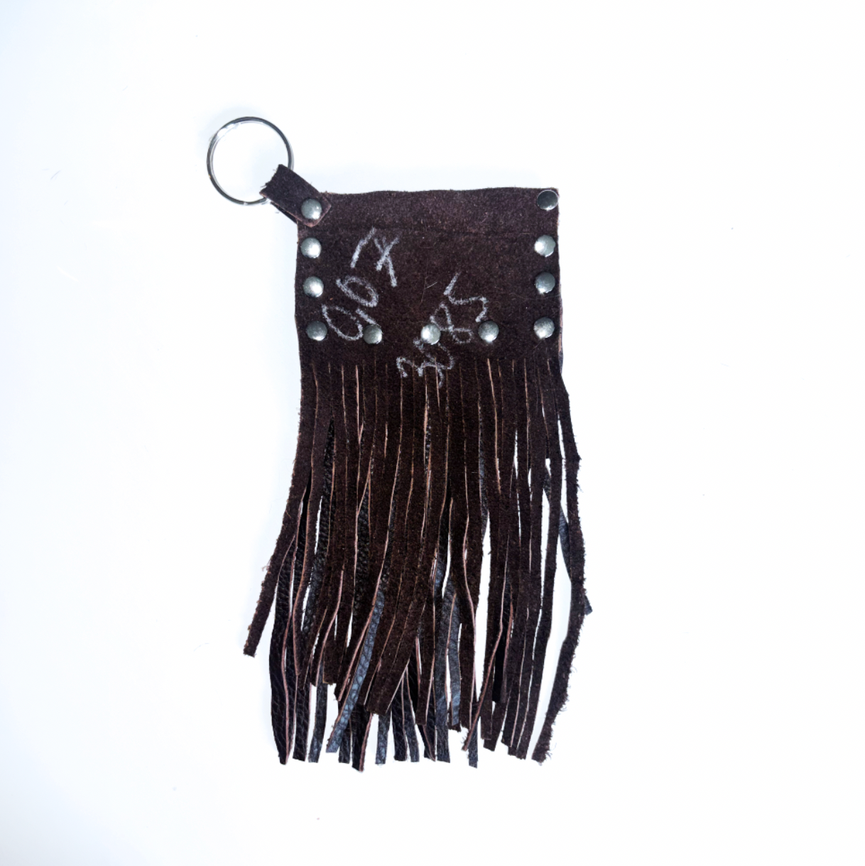 BROWN FRINGE CARD HOLDER