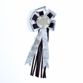 SILVER BURGUNDY BROOCH / CHARM