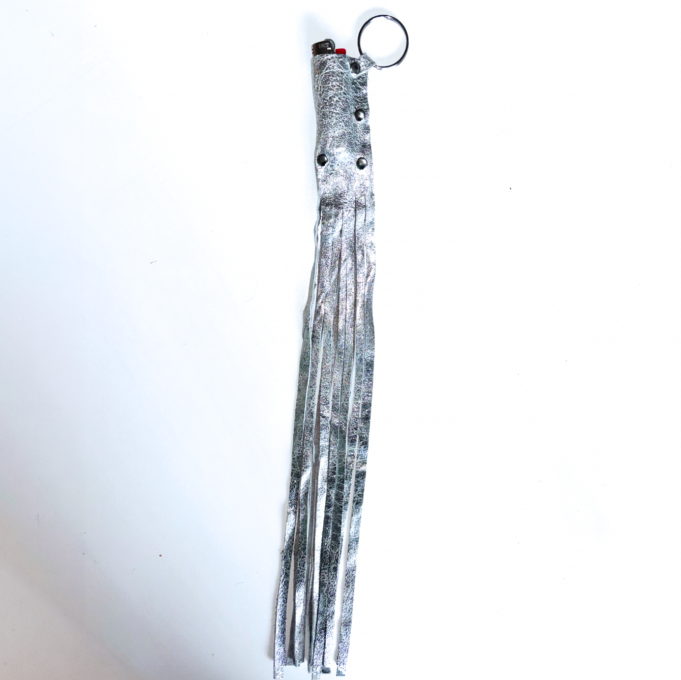 SILVER FRINGE LIGHTER / LIPSTICK CASE