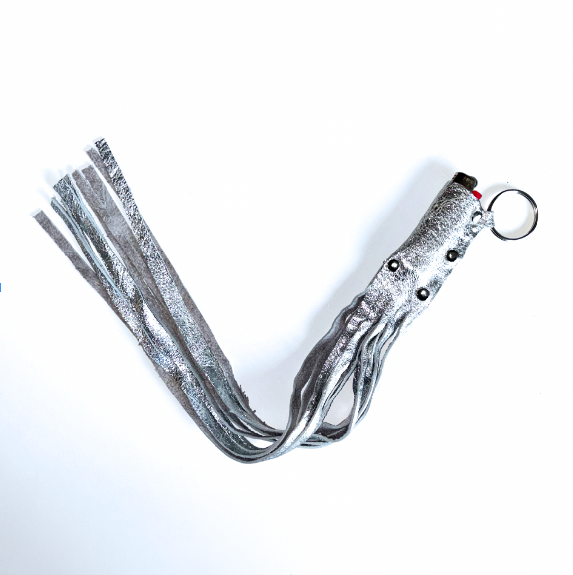 SILVER FRINGE LIGHTER / LIPSTICK CASE