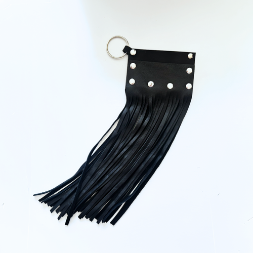 BLACK FRINGE CARD HOLDER