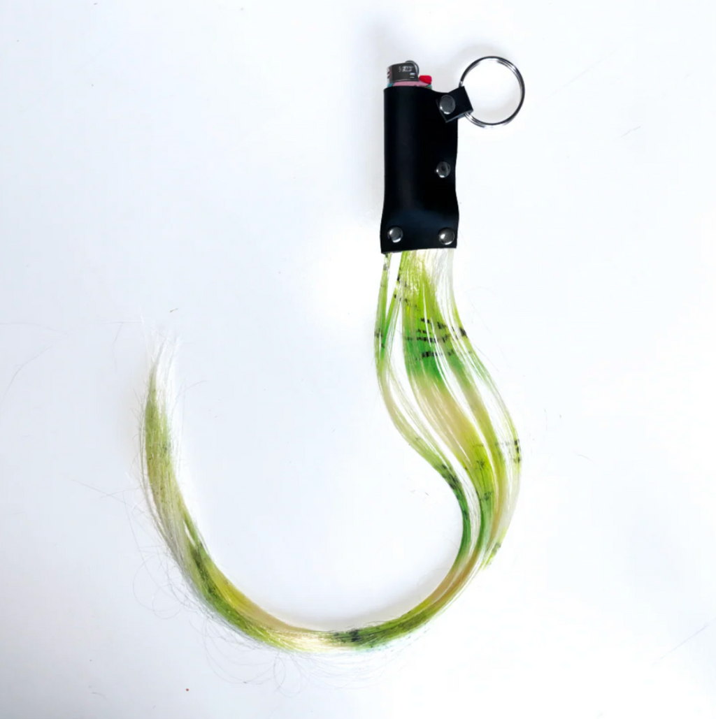HAIRY GREEN TIGER LIGHTER / LIPSTICK CASE
