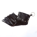 DARK BROWN FRINGE CARD HOLDER