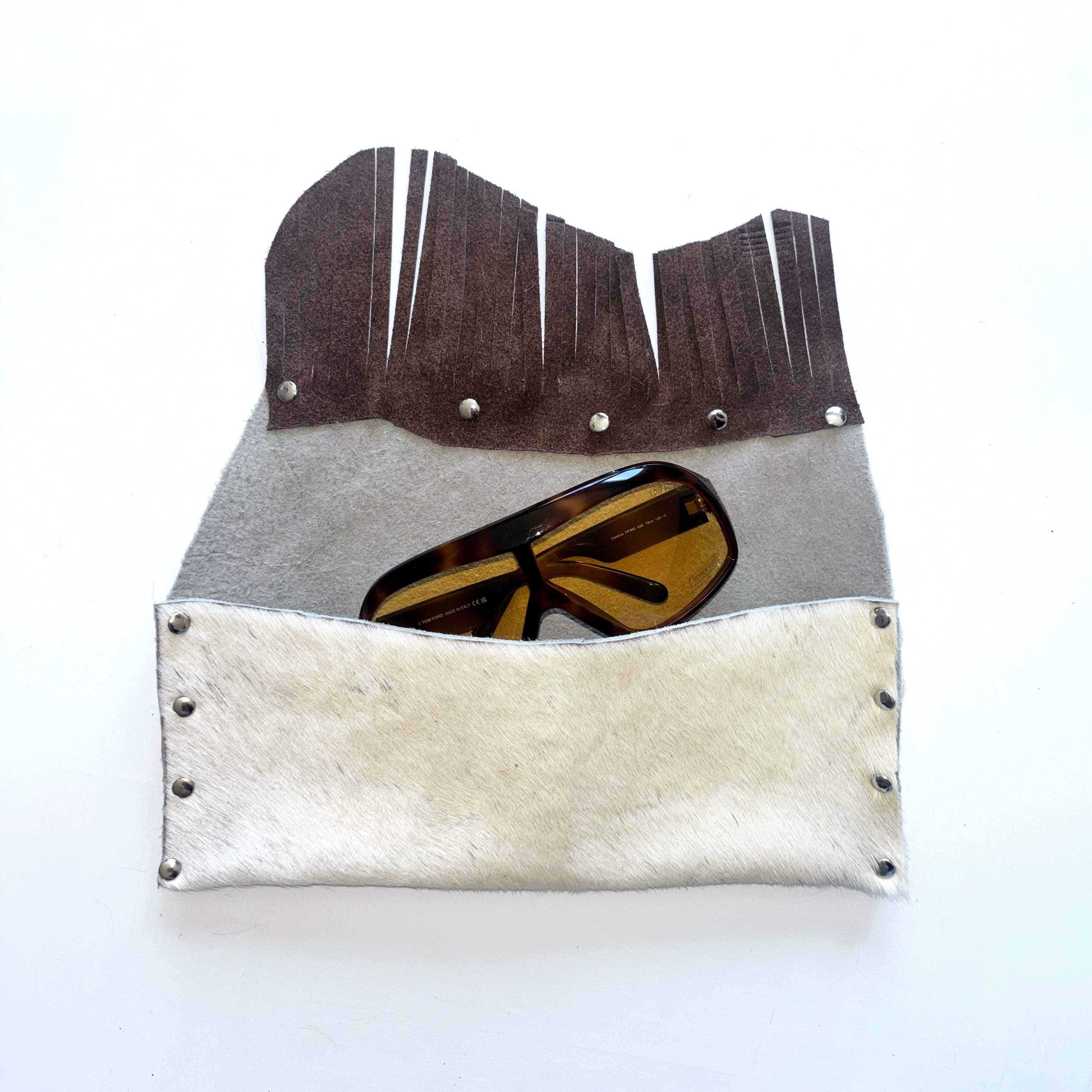 COW CLUTCH FRINGES