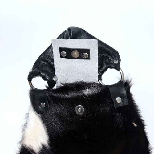 B&W COW HANDBAG